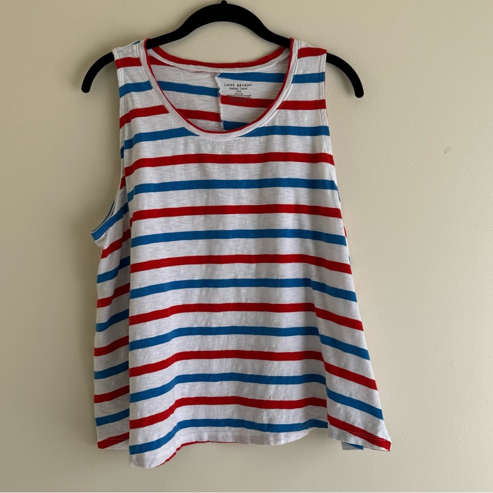 Lane Bryant Red White and Blue Swing Tank 18/20 - Picture 7 of 9